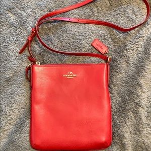 Authentic Coach red crossbody bag